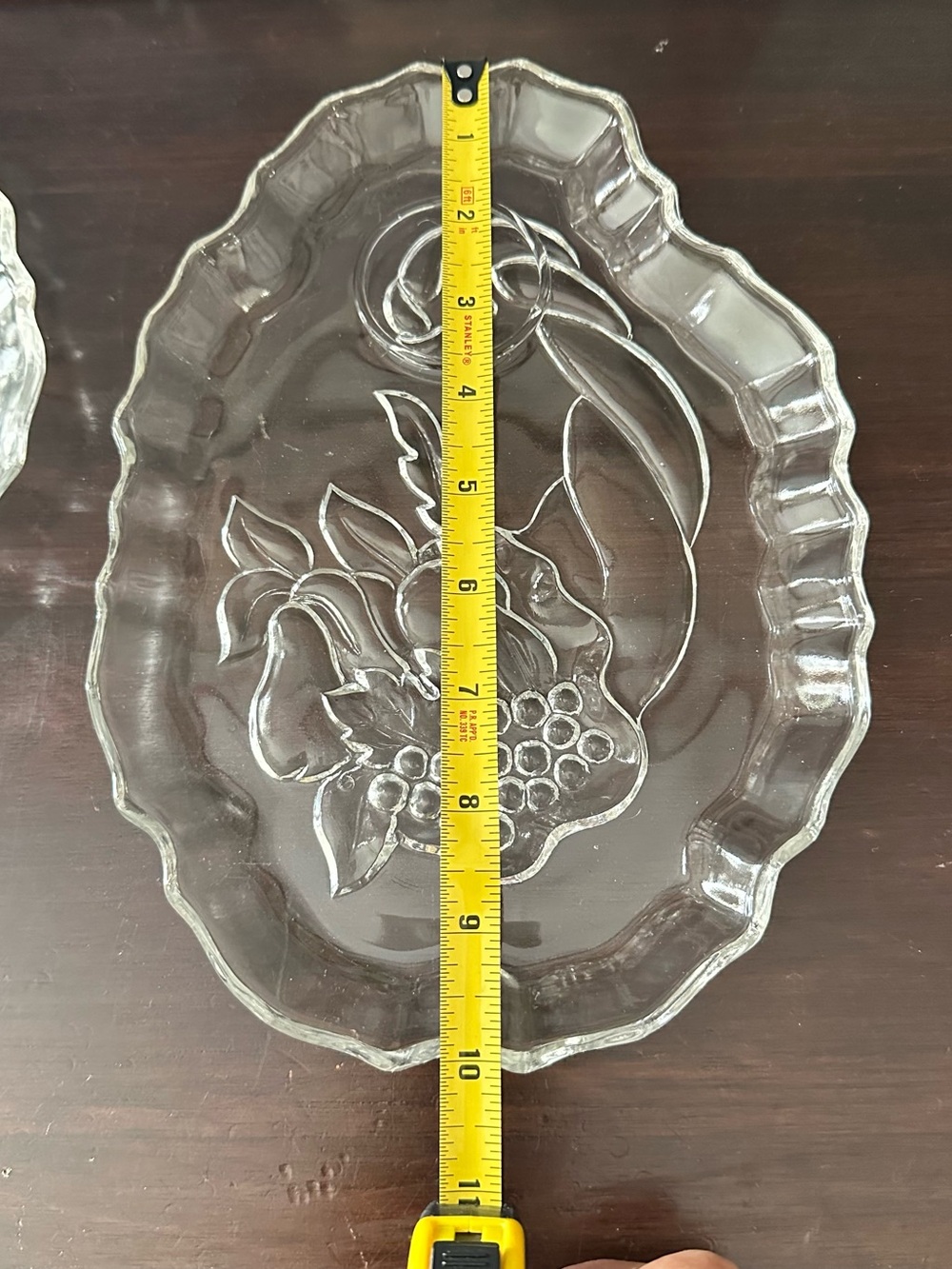 Set of 3 Clear Glass Snack Plates - Picture 6 of 8